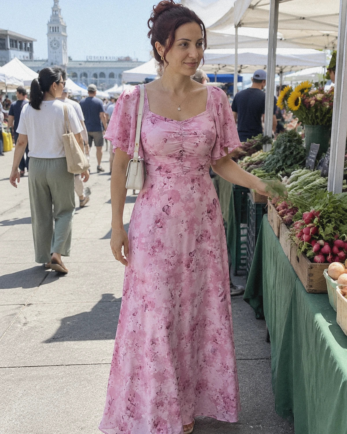 Estelline Maxi Dresses — Pink | SKU: RB-0791ae-pink-XS,RB-0791ae-pink-S,RB-0791ae-pink-M,RB-0791ae-pink-L,RB-0791ae-pink-XL,RB-0791ae-pink-2XL