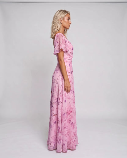 Estelline Maxi Dresses — Pink | SKU: RB-0791ae-pink-XS,RB-0791ae-pink-S,RB-0791ae-pink-M,RB-0791ae-pink-L,RB-0791ae-pink-XL,RB-0791ae-pink-2XL