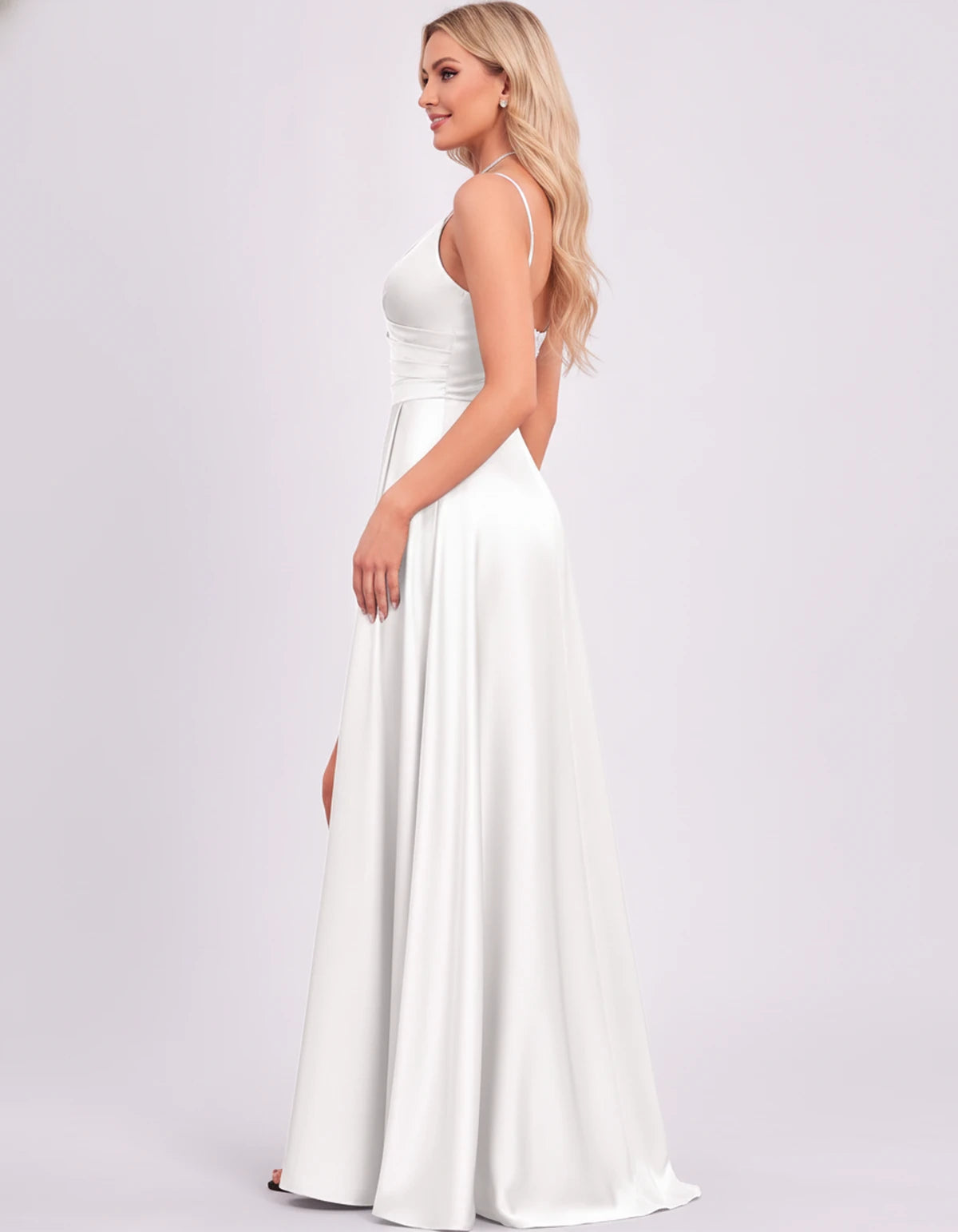 Etoile Maxi Dresses — White | SKU: RB-21b373-white-2,RB-21b373-white-4,RB-21b373-white-6,RB-21b373-white-8,RB-21b373-white-10,RB-21b373-white-12,RB-21b373-white-14,RB-21b373-white-16,RB-21b373-white-16W,RB-21b373-white-18W,RB-21b373-white-20W,RB-21b373-white-22W