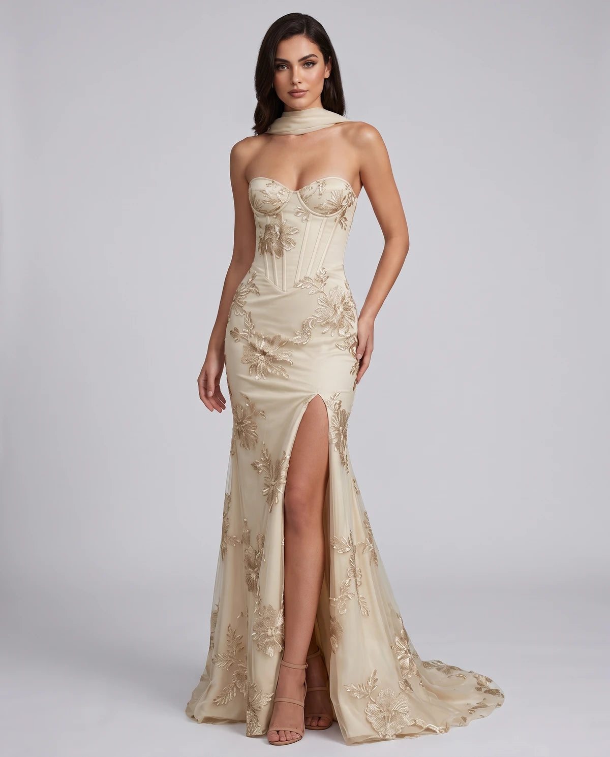 Eulalie Maxi Dresses — Champagne