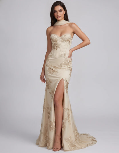 Eulalie Maxi Dresses — Champagne | SKU: RB-cd0769-champa2e-2,RB-cd0769-champa2e-4,RB-cd0769-champa2e-6,RB-cd0769-champa2e-8,RB-cd0769-champa2e-10,RB-cd0769-champa2e-12,RB-cd0769-champa2e-14,RB-cd0769-champa2e-16,RB-cd0769-champa2e-16W,RB-cd0769-champa2e-18W,RB-cd0769-champa2e-20W,RB-cd0769-champa2e-22W