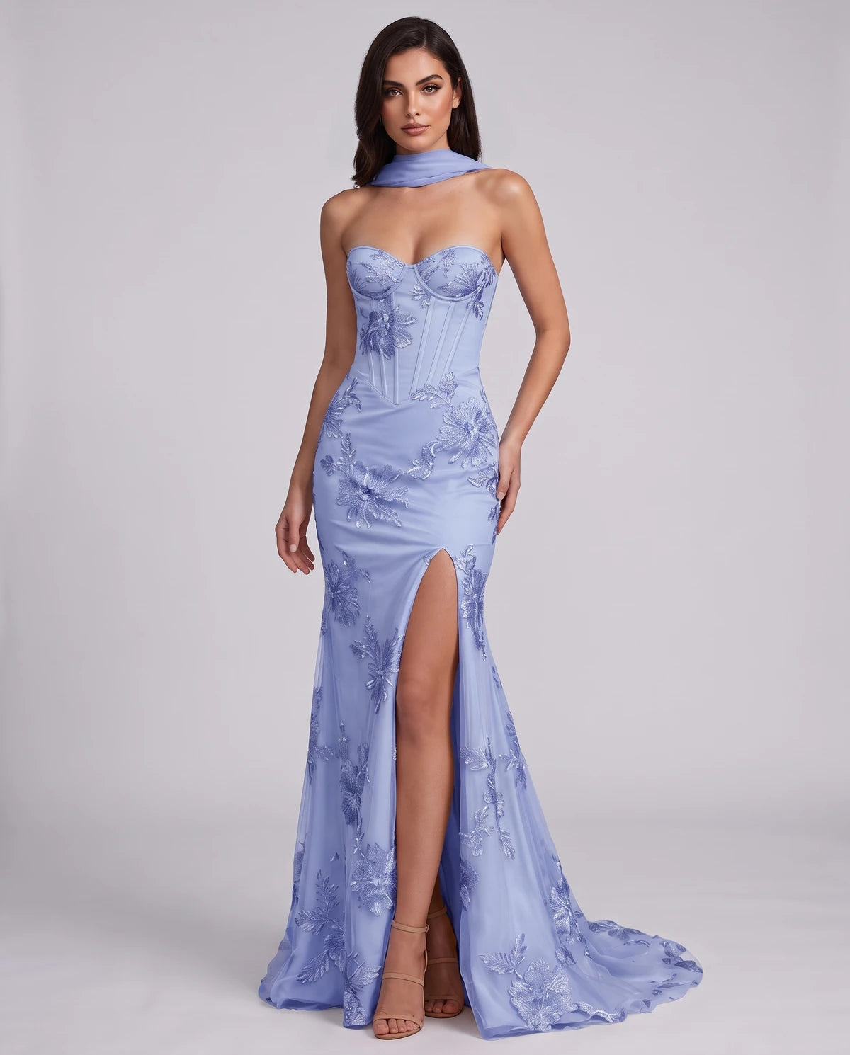 Eulalie Maxi Dresses — Dusty Blue