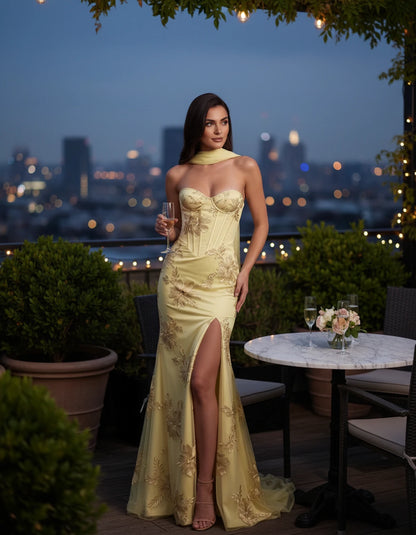 Eulalie Maxi Dresses — Yellow | SKU: RB-cd0769-yellow-2,RB-cd0769-yellow-4,RB-cd0769-yellow-6,RB-cd0769-yellow-8,RB-cd0769-yellow-10,RB-cd0769-yellow-12,RB-cd0769-yellow-14,RB-cd0769-yellow-16,RB-cd0769-yellow-16W,RB-cd0769-yellow-18W,RB-cd0769-yellow-20W,RB-cd0769-yellow-22W