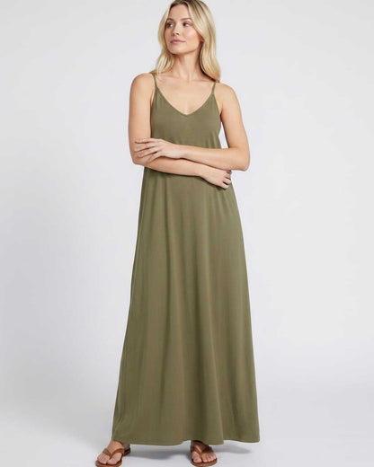 Ramblion Eva maxi dress — v-neck neckline · styled view 45 · styled for prom season