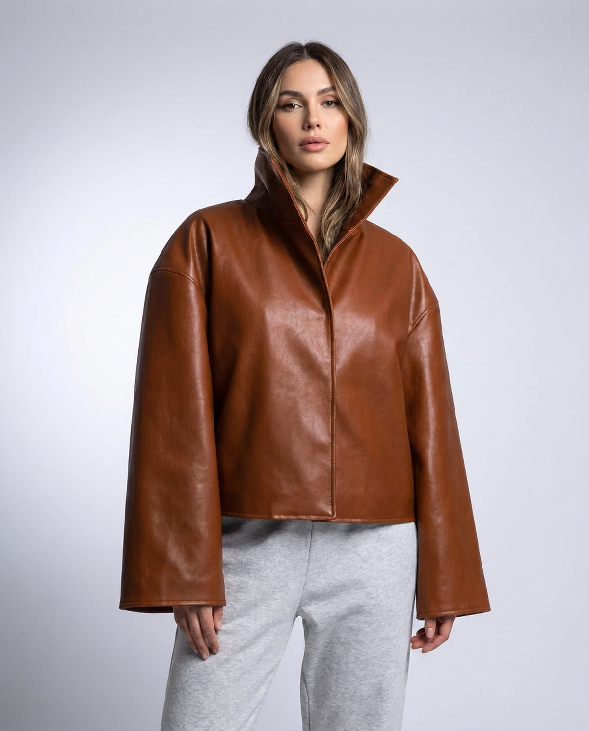 Evadne Jackets — Caramel Brown