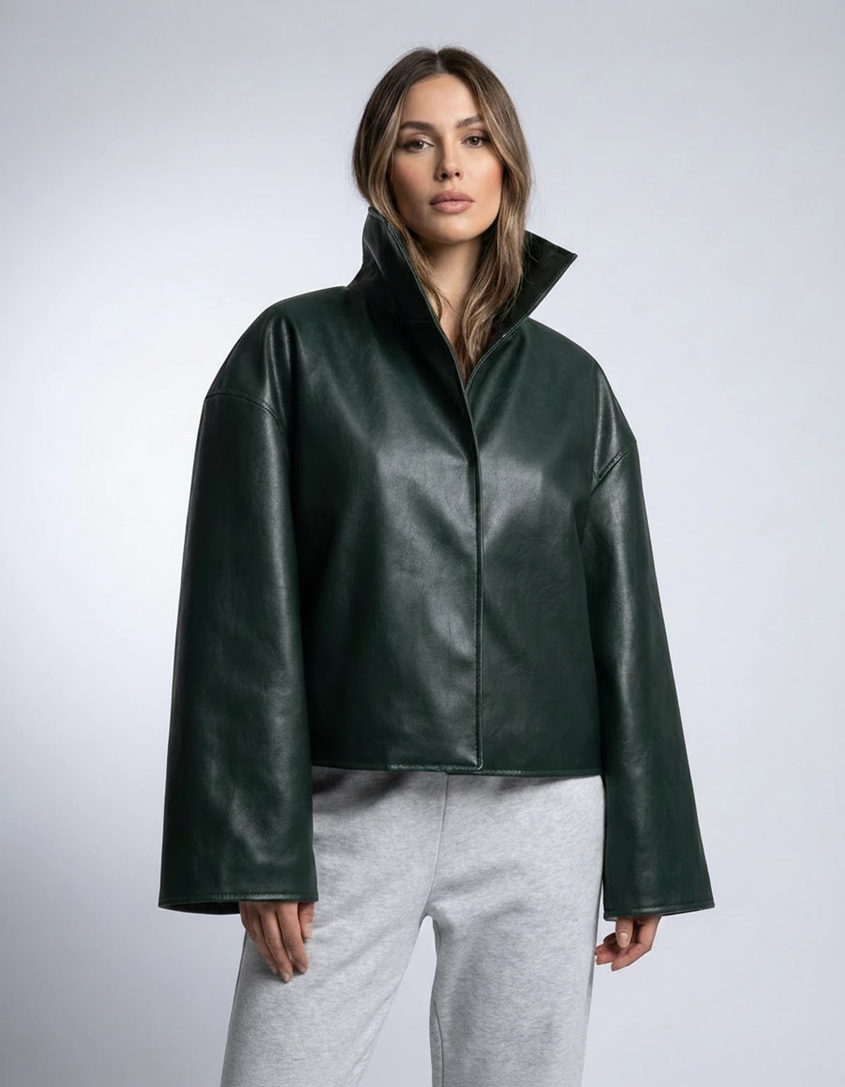 Evadne Jackets — Green | SKU: RB-d450cf-green-XS,RB-d450cf-green-S,RB-d450cf-green-M,RB-d450cf-green-L