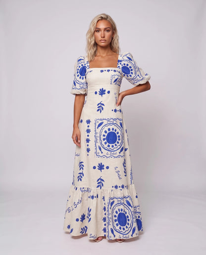 Evanthia Maxi Dresses — White | SKU: RB-3dccb4-white-XS,RB-3dccb4-white-S,RB-3dccb4-white-M,RB-3dccb4-white-L,RB-3dccb4-white-XL,RB-3dccb4-white-2XL