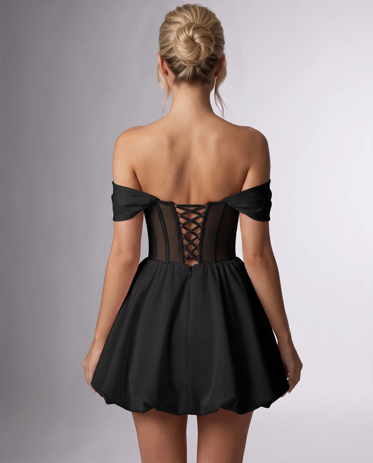 Fabiola Mini Dresses — Black | SKU: RB-3c1019-black-2,RB-3c1019-black-4,RB-3c1019-black-6,RB-3c1019-black-8,RB-3c1019-black-10,RB-3c1019-black-12,RB-3c1019-black-14,RB-3c1019-black-16,RB-3c1019-black-16W,RB-3c1019-black-18W,RB-3c1019-black-20W,RB-3c1019-black-22W