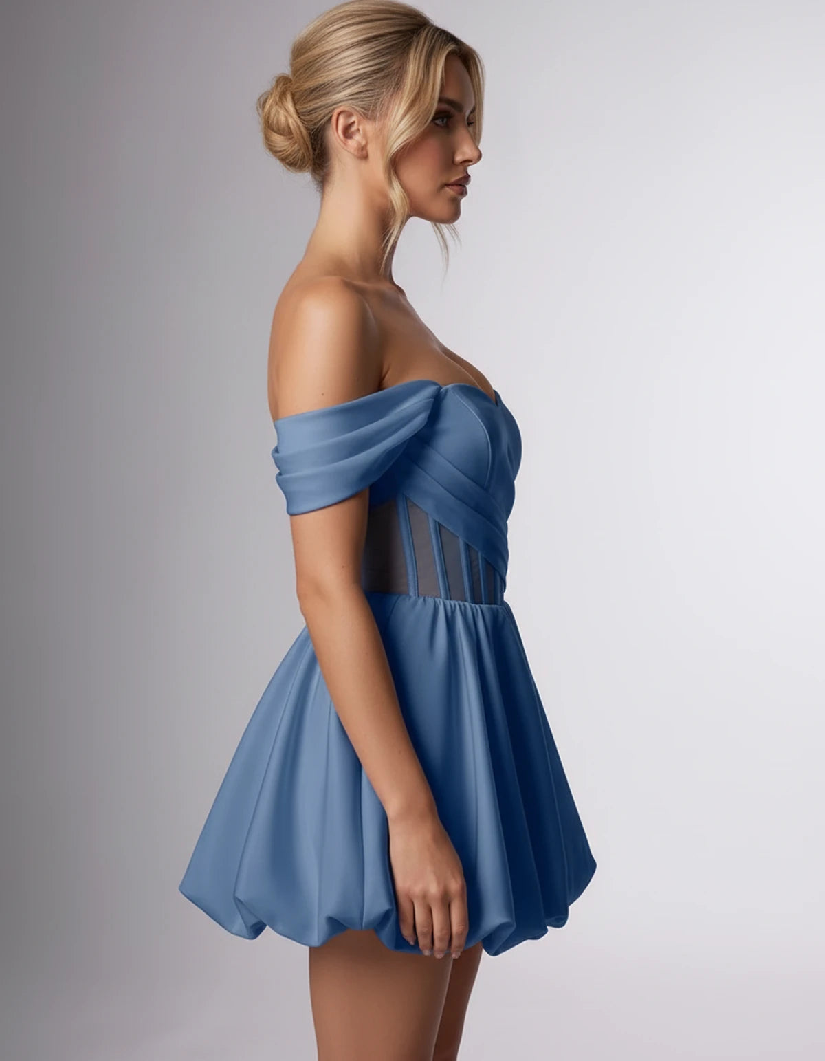 Fabiola Mini Dresses — Dusty Blue | SKU: RB-3c1019-dustyb76-2,RB-3c1019-dustyb76-4,RB-3c1019-dustyb76-6,RB-3c1019-dustyb76-8,RB-3c1019-dustyb76-10,RB-3c1019-dustyb76-12,RB-3c1019-dustyb76-14,RB-3c1019-dustyb76-16,RB-3c1019-dustyb76-16W,RB-3c1019-dustyb76-18W,RB-3c1019-dustyb76-20W,RB-3c1019-dustyb76-22W