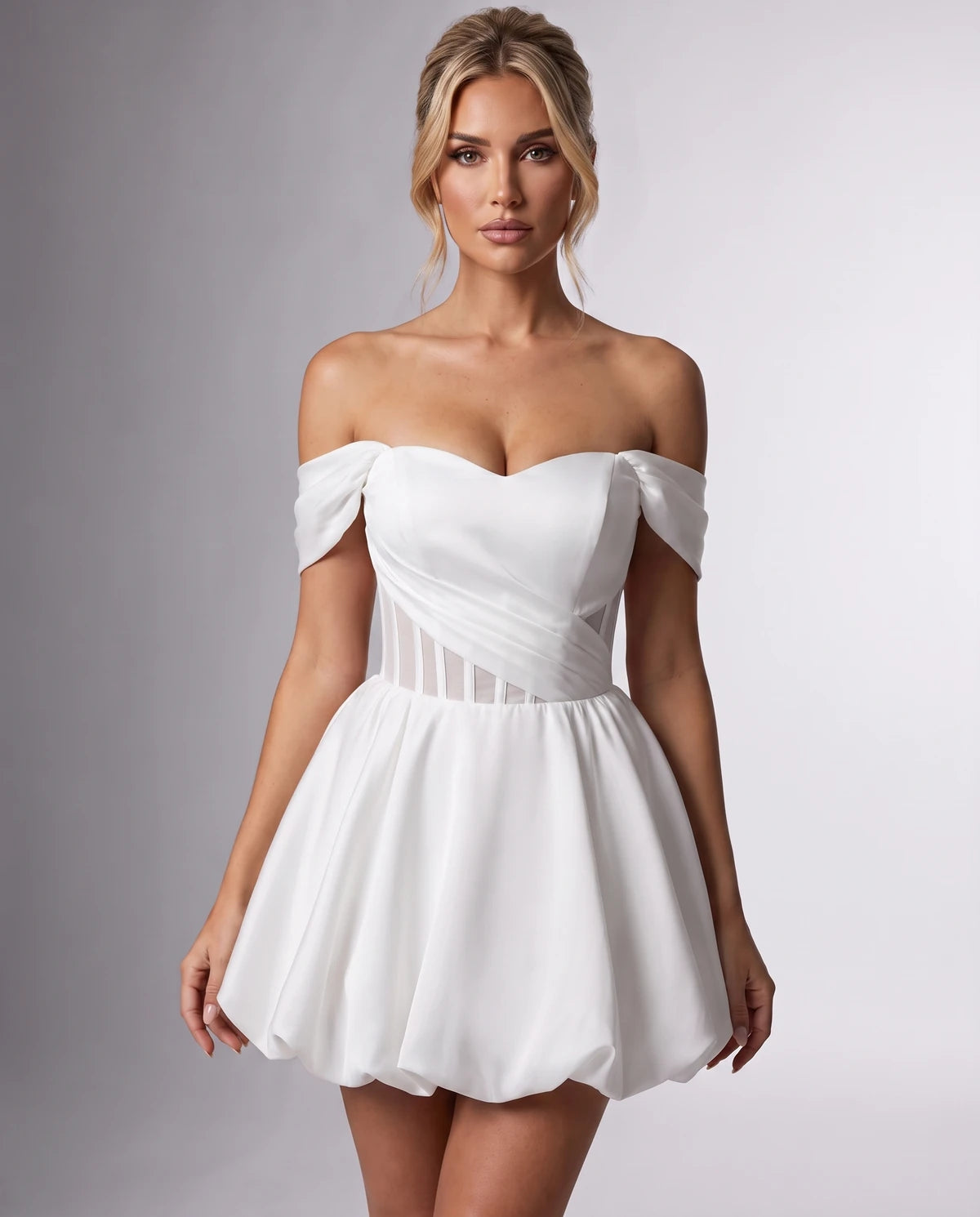 Fabiola Mini Dresses — White