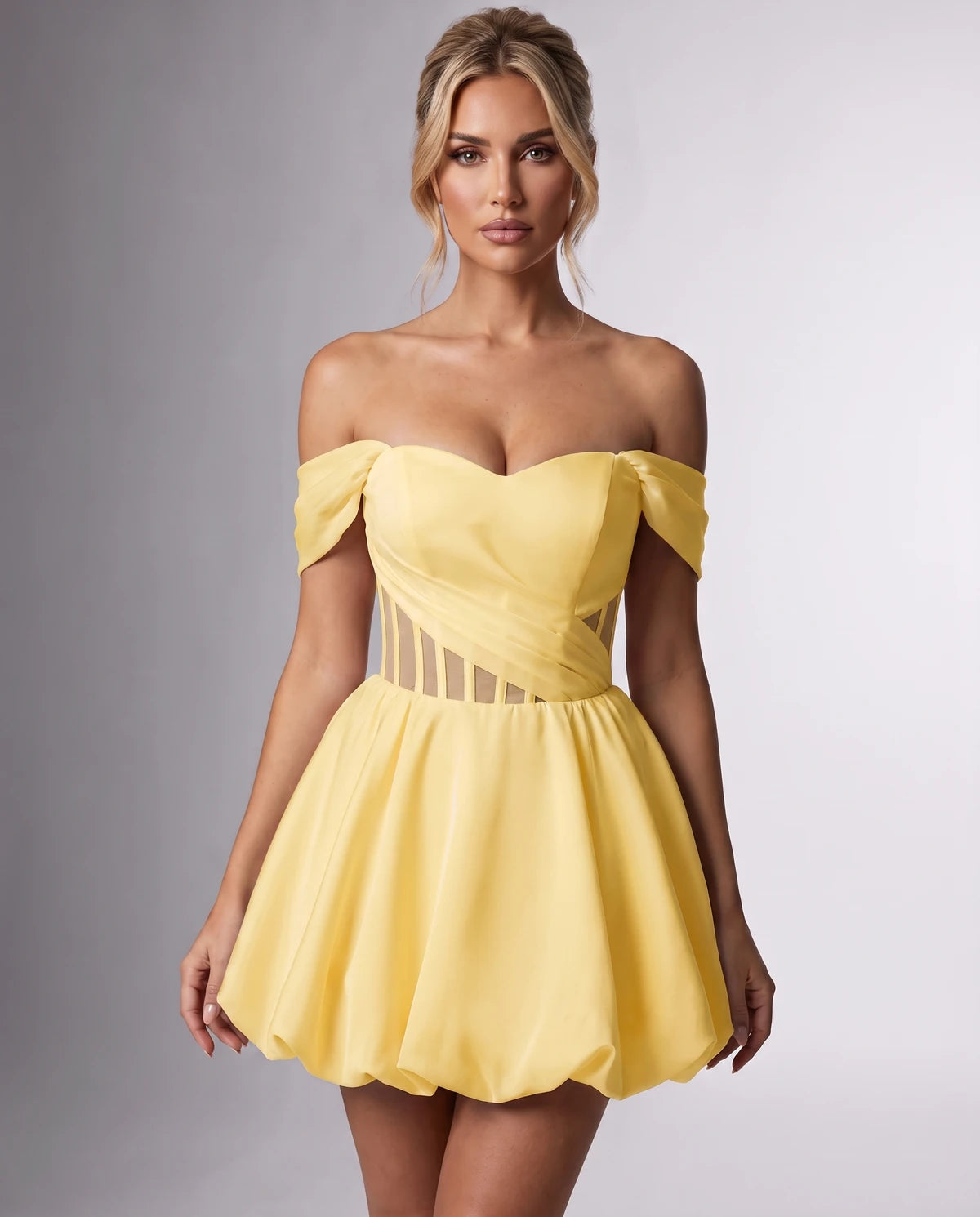 Fabiola Mini Dresses — Yellow