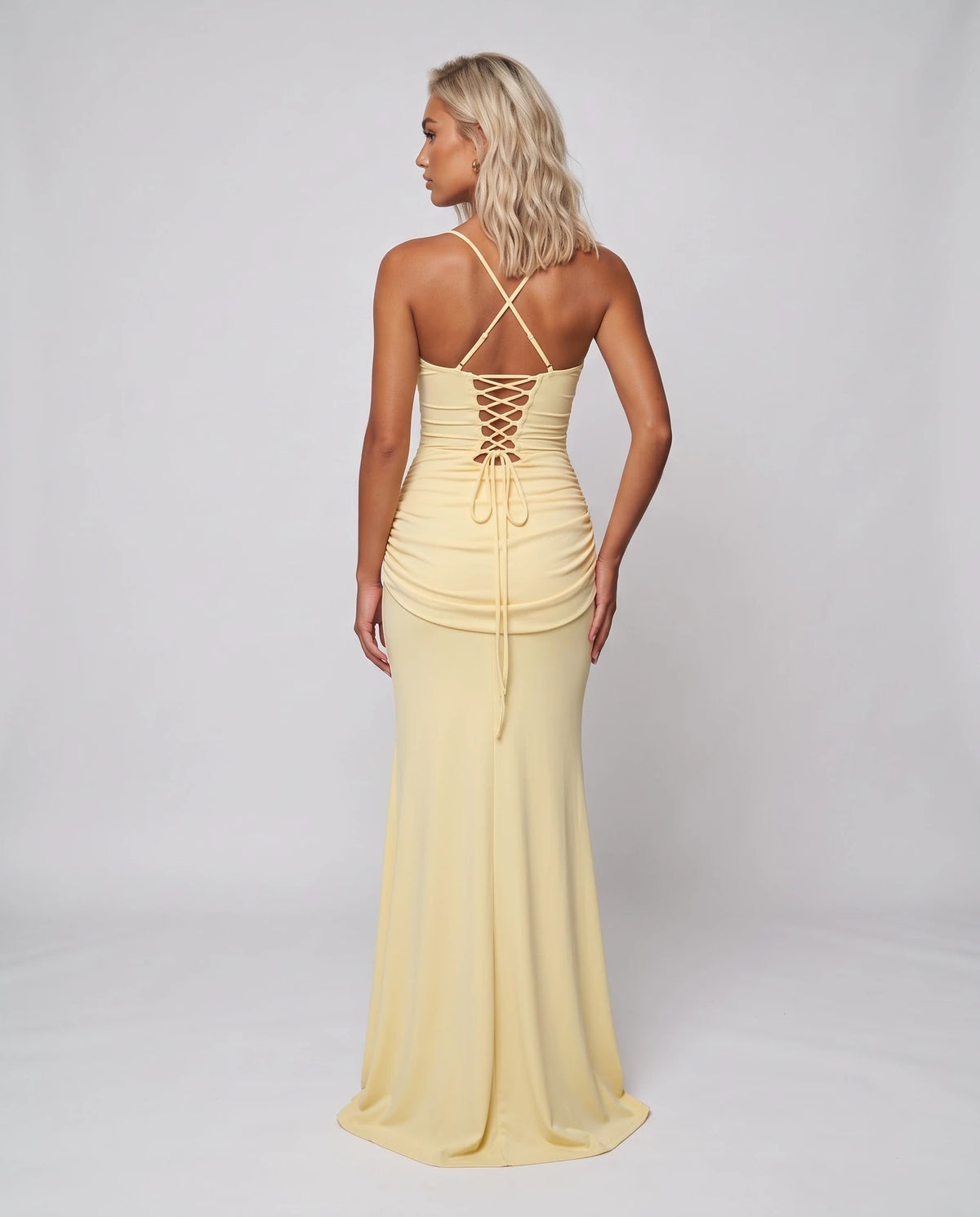 Faustelle Maxi Dresses — Yellow | SKU: RB-7a83f8-yellow-XS,RB-7a83f8-yellow-S,RB-7a83f8-yellow-M,RB-7a83f8-yellow-L,RB-7a83f8-yellow-XL