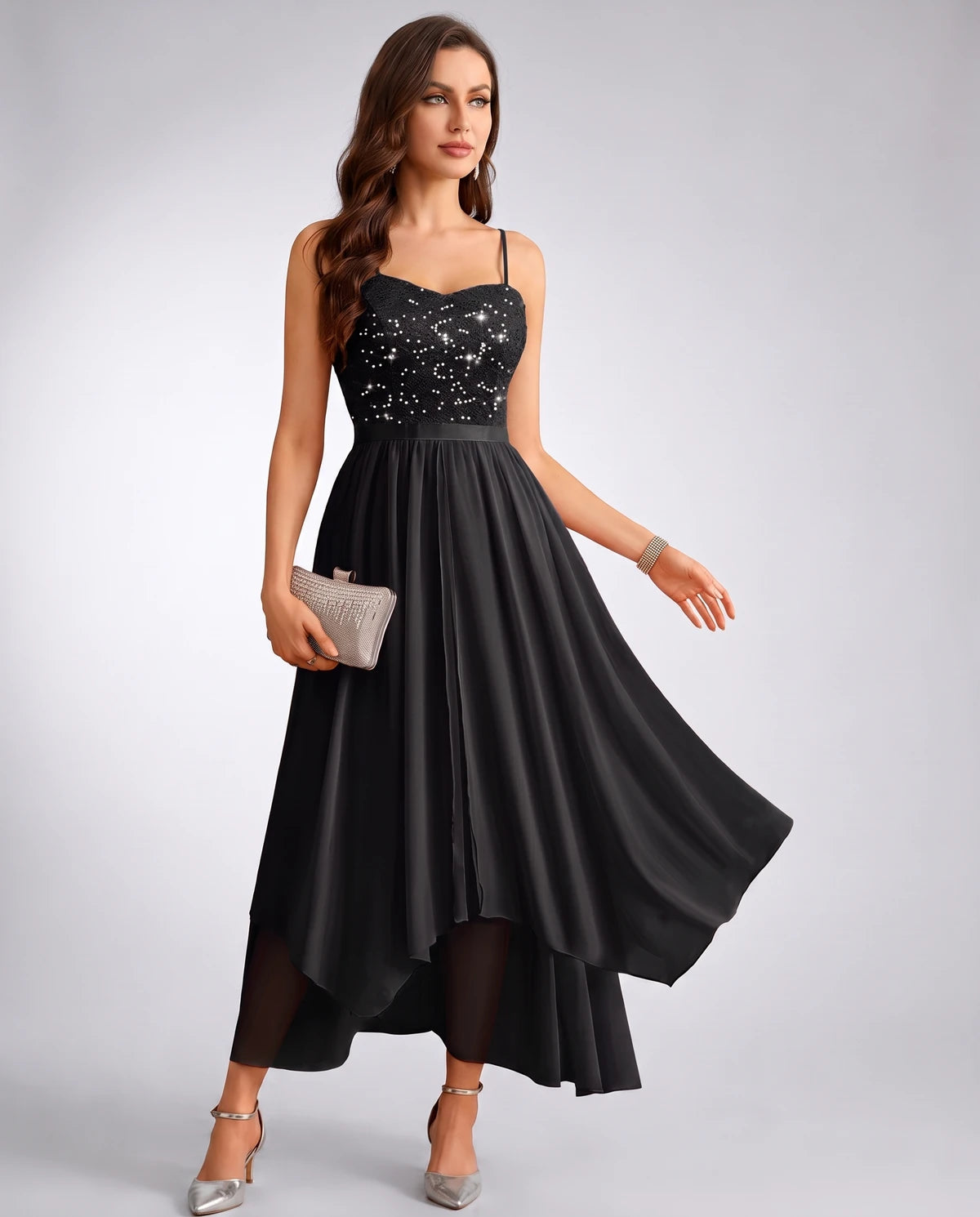 Fenella Maxi Dresses — Sequin Black