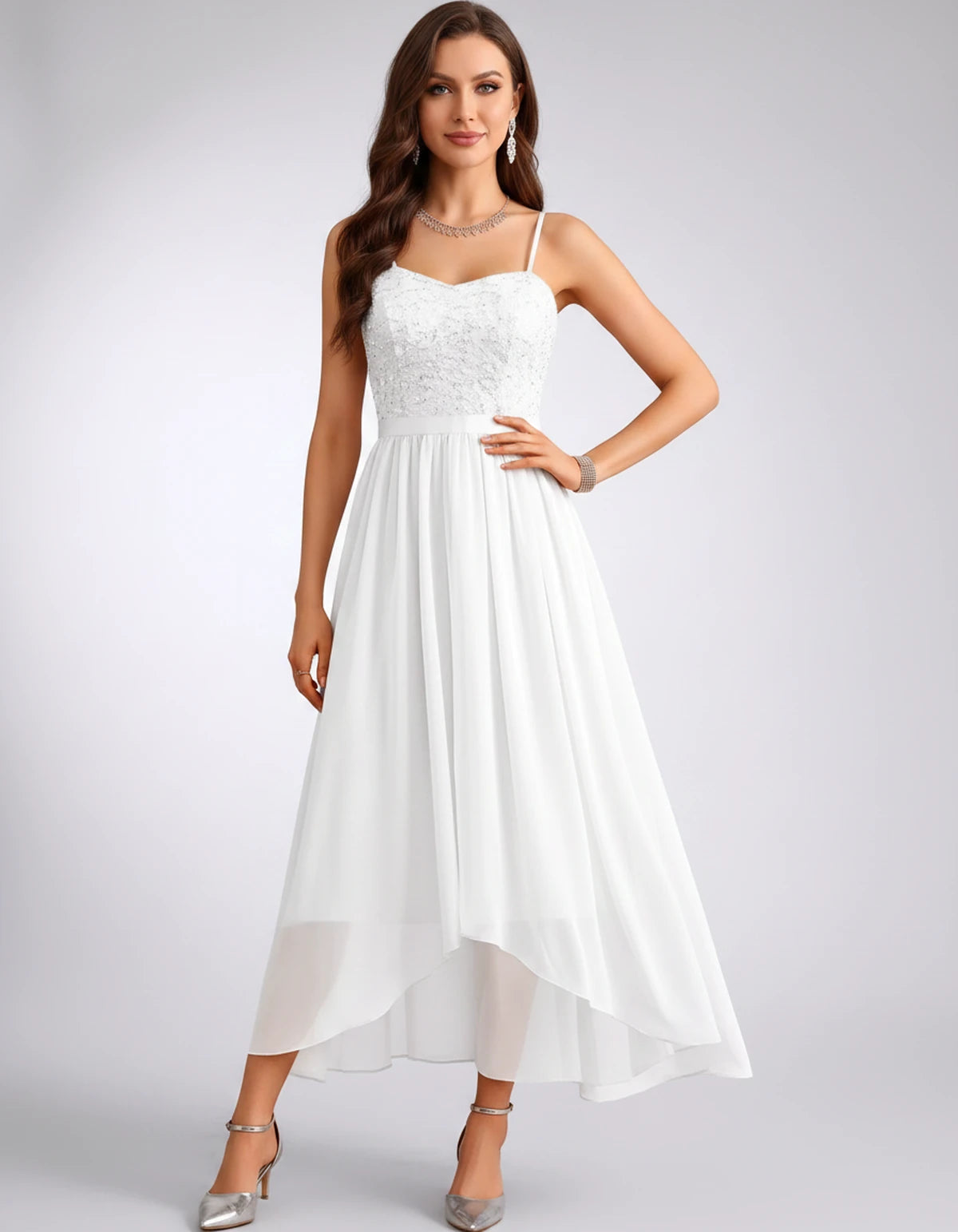 Fenella Maxi Dresses — Sequin White | SKU: RB-9d0d36-sequin92-2,RB-9d0d36-sequin92-4,RB-9d0d36-sequin92-6,RB-9d0d36-sequin92-8,RB-9d0d36-sequin92-10,RB-9d0d36-sequin92-12,RB-9d0d36-sequin92-14,RB-9d0d36-sequin92-16,RB-9d0d36-sequin92-16W,RB-9d0d36-sequin92-18W,RB-9d0d36-sequin92-20W,RB-9d0d36-sequin92-22W