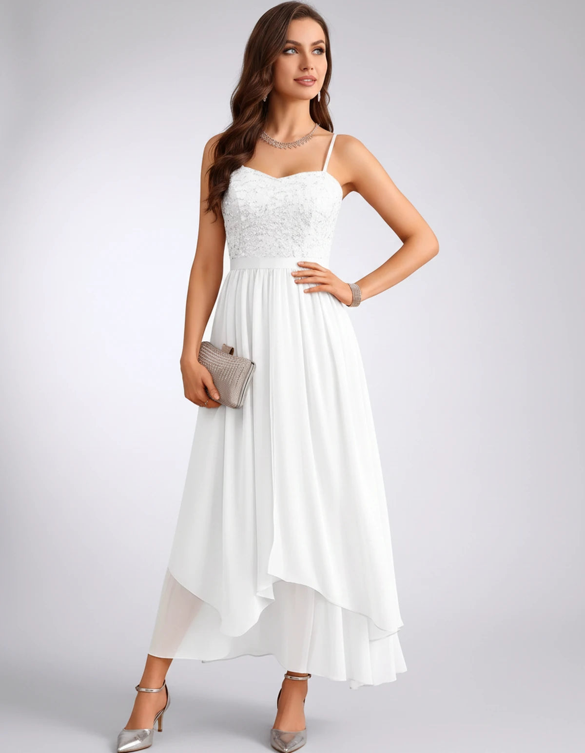 Fenella Maxi Dresses — Sequin White | SKU: RB-9d0d36-sequin92-2,RB-9d0d36-sequin92-4,RB-9d0d36-sequin92-6,RB-9d0d36-sequin92-8,RB-9d0d36-sequin92-10,RB-9d0d36-sequin92-12,RB-9d0d36-sequin92-14,RB-9d0d36-sequin92-16,RB-9d0d36-sequin92-16W,RB-9d0d36-sequin92-18W,RB-9d0d36-sequin92-20W,RB-9d0d36-sequin92-22W