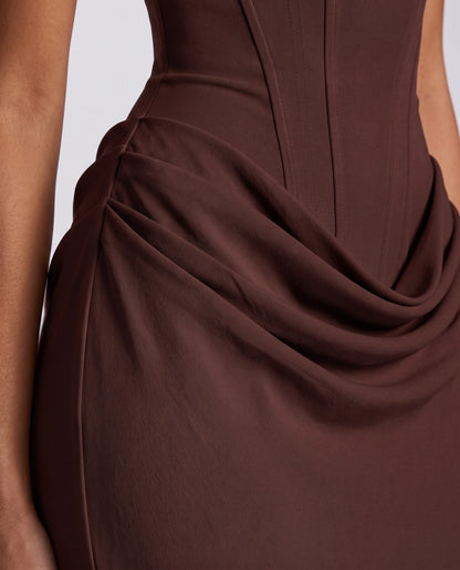 Fennelle Maxi Dresses — Brown | SKU: RB-aee9d2-brown-XS,RB-aee9d2-brown-S,RB-aee9d2-brown-M,RB-aee9d2-brown-L