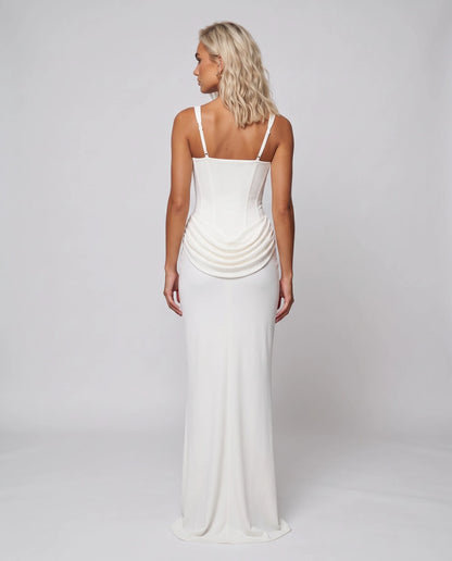 Fennelle Maxi Dresses — White | SKU: RB-aee9d2-white-XS,RB-aee9d2-white-S,RB-aee9d2-white-M,RB-aee9d2-white-L