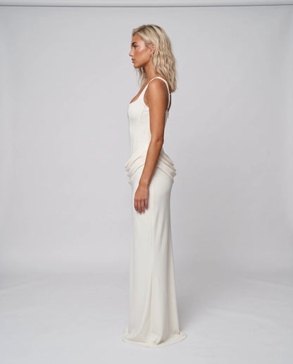 Fennelle Maxi Dresses — White | SKU: RB-aee9d2-white-XS,RB-aee9d2-white-S,RB-aee9d2-white-M,RB-aee9d2-white-L