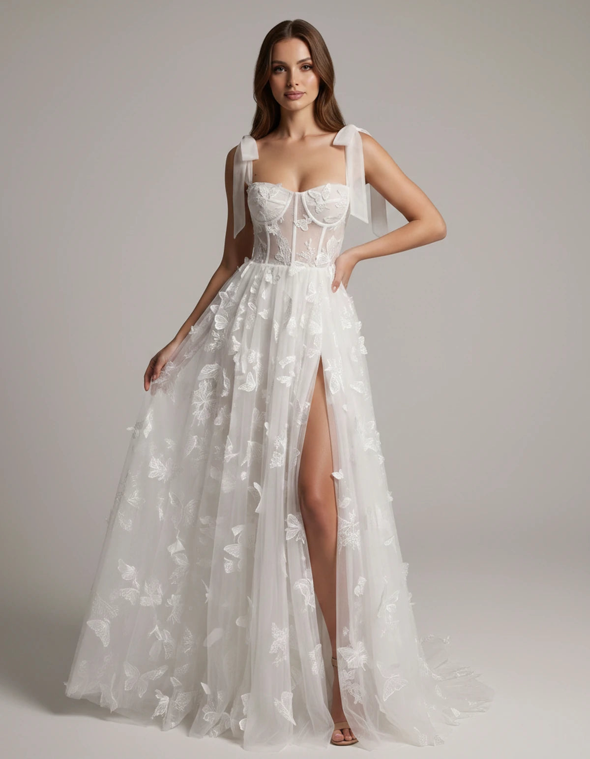 Fialka Maxi Dresses — White | SKU: RB-2aa74f-white-2,RB-2aa74f-white-4,RB-2aa74f-white-6,RB-2aa74f-white-8,RB-2aa74f-white-10,RB-2aa74f-white-12,RB-2aa74f-white-14,RB-2aa74f-white-16,RB-2aa74f-white-16W,RB-2aa74f-white-18W,RB-2aa74f-white-20W,RB-2aa74f-white-22W