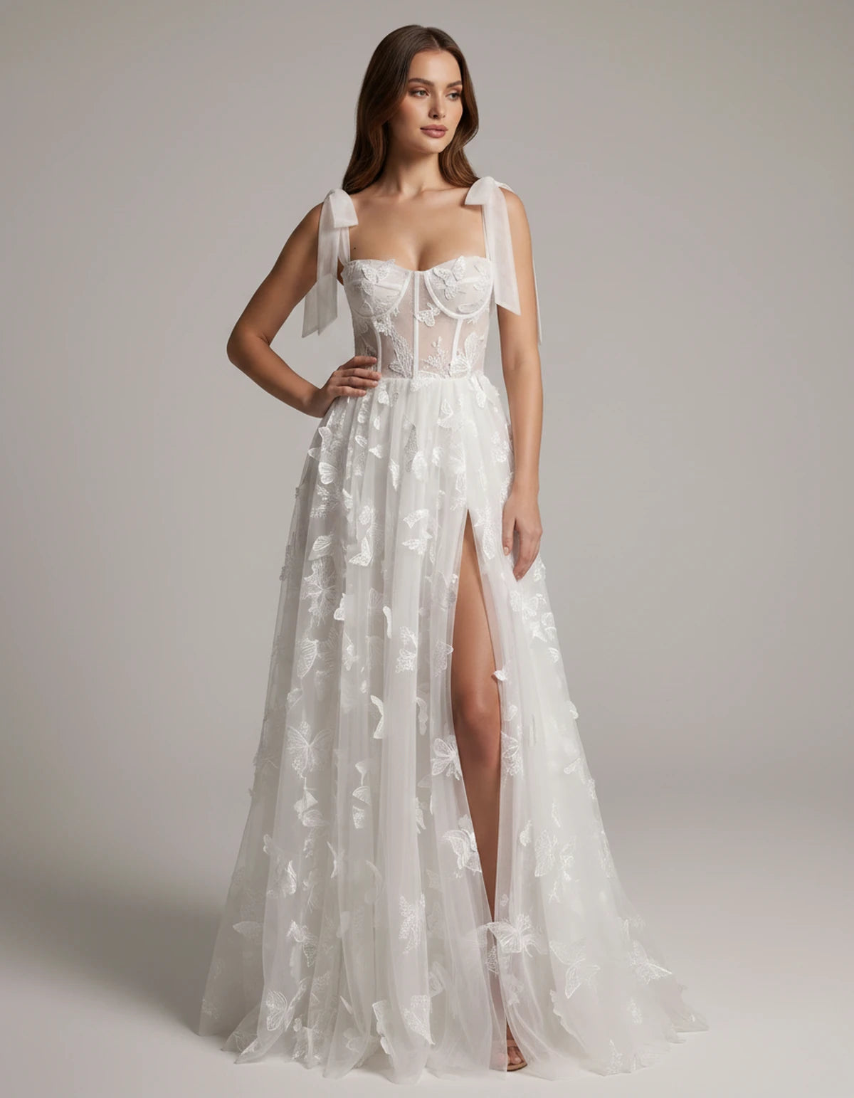 Fialka Maxi Dresses — White | SKU: RB-2aa74f-white-2,RB-2aa74f-white-4,RB-2aa74f-white-6,RB-2aa74f-white-8,RB-2aa74f-white-10,RB-2aa74f-white-12,RB-2aa74f-white-14,RB-2aa74f-white-16,RB-2aa74f-white-16W,RB-2aa74f-white-18W,RB-2aa74f-white-20W,RB-2aa74f-white-22W
