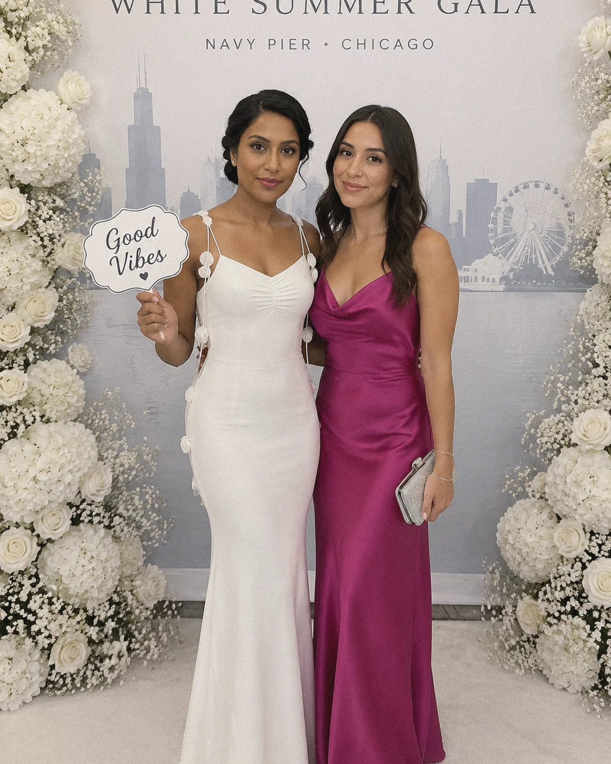 Fioralba Maxi Dresses — White | SKU: RB-7e8590-white-XS,RB-7e8590-white-S,RB-7e8590-white-M,RB-7e8590-white-L