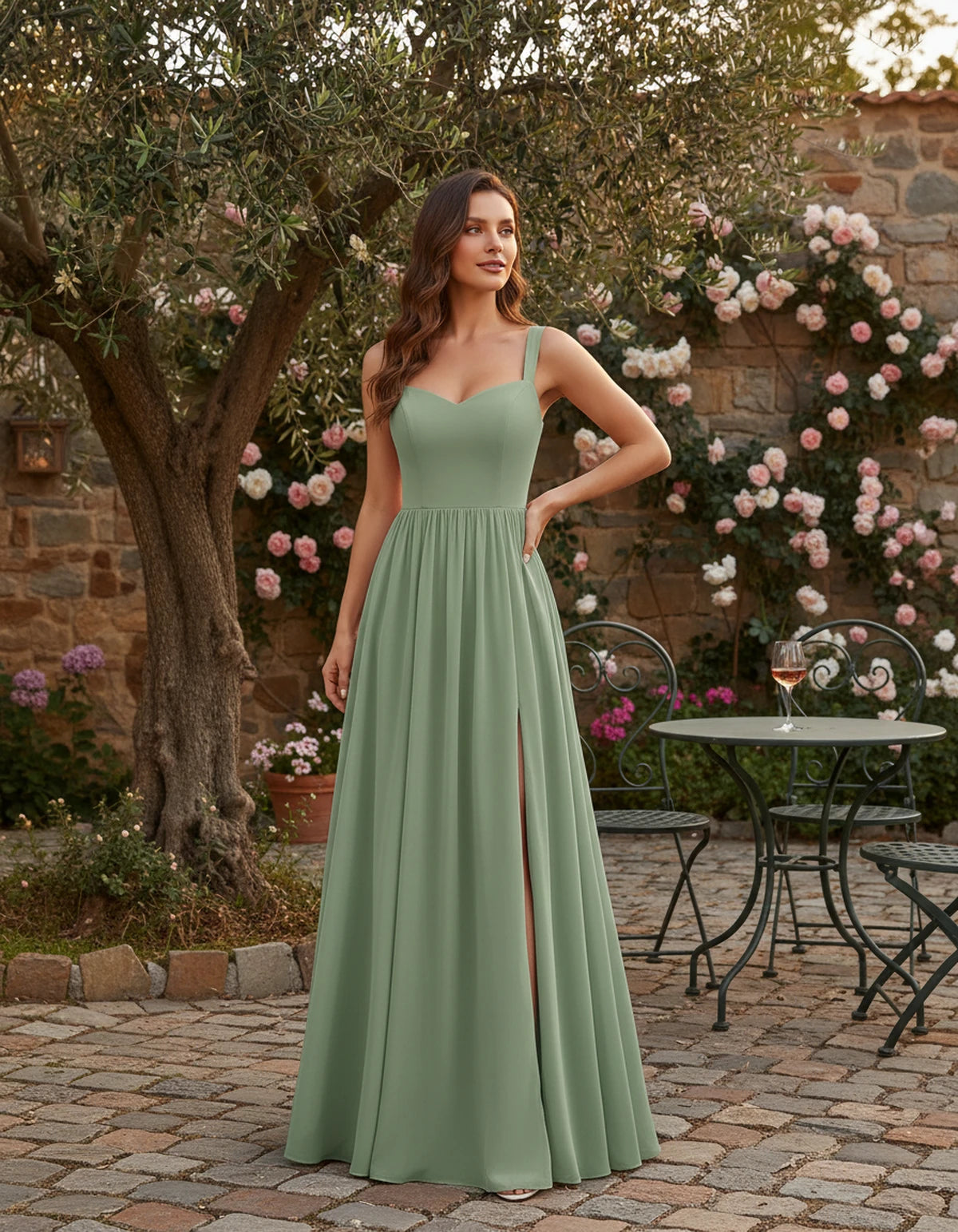 Firenze Maxi Dresses — Dusty Sage | SKU: RB-2120bc-dustys97-2,RB-2120bc-dustys97-4,RB-2120bc-dustys97-6,RB-2120bc-dustys97-8,RB-2120bc-dustys97-10,RB-2120bc-dustys97-12,RB-2120bc-dustys97-14,RB-2120bc-dustys97-16,RB-2120bc-dustys97-16W,RB-2120bc-dustys97-18W,RB-2120bc-dustys97-20W,RB-2120bc-dustys97-22W