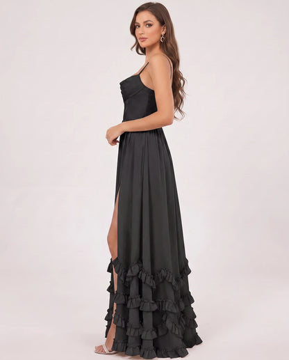 Fjora Maxi Dresses — Black | SKU: RB-2e3861-black-2,RB-2e3861-black-4,RB-2e3861-black-6,RB-2e3861-black-8,RB-2e3861-black-10,RB-2e3861-black-12,RB-2e3861-black-14,RB-2e3861-black-16,RB-2e3861-black-16W,RB-2e3861-black-18W,RB-2e3861-black-20W,RB-2e3861-black-22W
