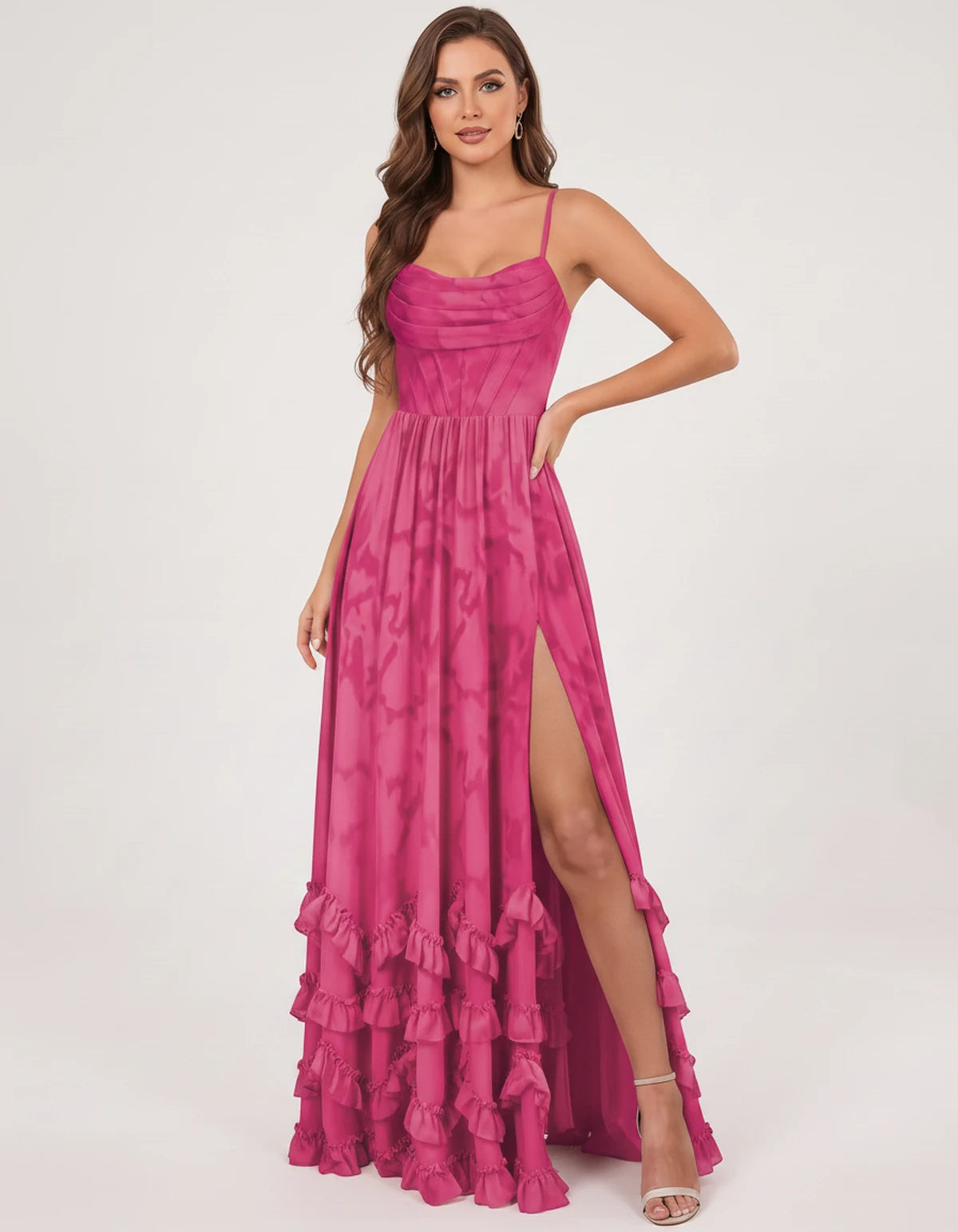 Fjora Maxi Dresses — Hot Pink | SKU: RB-2e3861-hotpink-2,RB-2e3861-hotpink-4,RB-2e3861-hotpink-6,RB-2e3861-hotpink-8,RB-2e3861-hotpink-10,RB-2e3861-hotpink-12,RB-2e3861-hotpink-14,RB-2e3861-hotpink-16,RB-2e3861-hotpink-16W,RB-2e3861-hotpink-18W,RB-2e3861-hotpink-20W,RB-2e3861-hotpink-22W