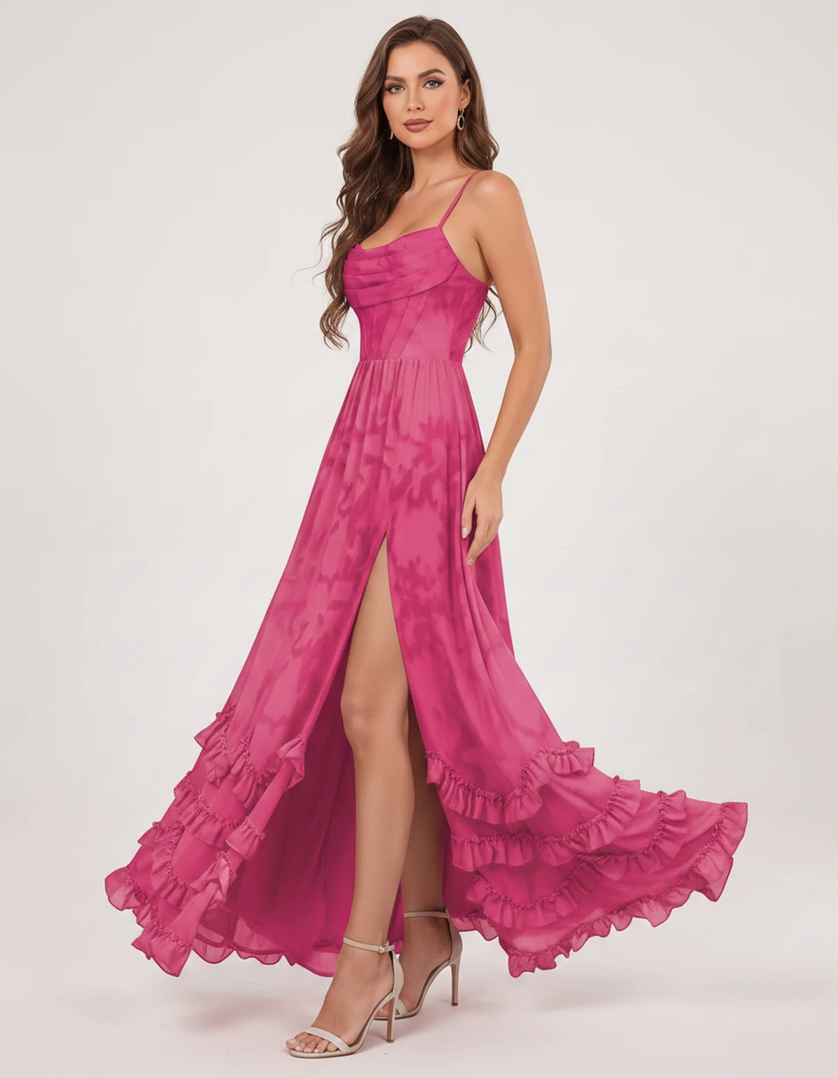 Fjora Maxi Dresses — Hot Pink | SKU: RB-2e3861-hotpink-2,RB-2e3861-hotpink-4,RB-2e3861-hotpink-6,RB-2e3861-hotpink-8,RB-2e3861-hotpink-10,RB-2e3861-hotpink-12,RB-2e3861-hotpink-14,RB-2e3861-hotpink-16,RB-2e3861-hotpink-16W,RB-2e3861-hotpink-18W,RB-2e3861-hotpink-20W,RB-2e3861-hotpink-22W