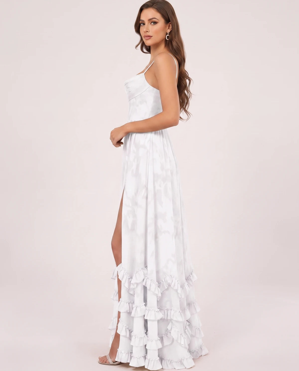 Fjora Maxi Dresses — White | SKU: RB-2e3861-white-2,RB-2e3861-white-4,RB-2e3861-white-6,RB-2e3861-white-8,RB-2e3861-white-10,RB-2e3861-white-12,RB-2e3861-white-14,RB-2e3861-white-16,RB-2e3861-white-16W,RB-2e3861-white-18W,RB-2e3861-white-20W,RB-2e3861-white-22W