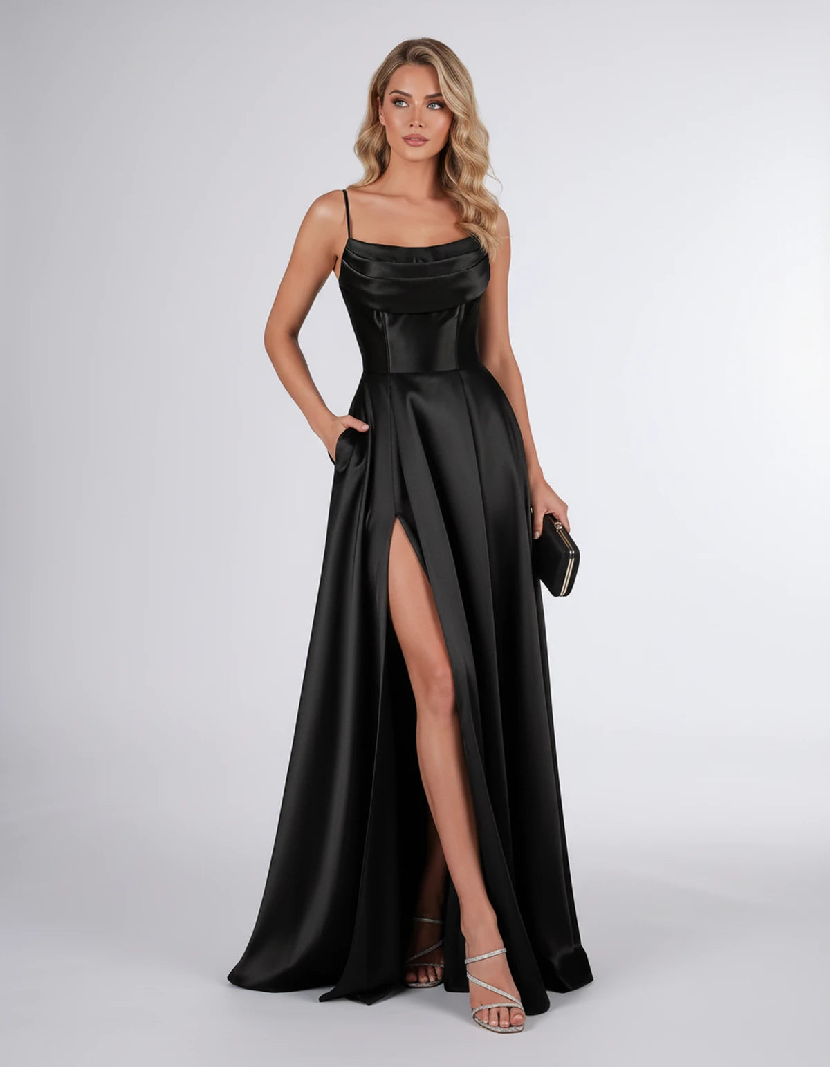 Florabel Maxi Dresses — Black | SKU: RB-26bf49-black-2,RB-26bf49-black-4,RB-26bf49-black-6,RB-26bf49-black-8,RB-26bf49-black-10,RB-26bf49-black-12,RB-26bf49-black-14,RB-26bf49-black-16,RB-26bf49-black-16W,RB-26bf49-black-18W,RB-26bf49-black-20W,RB-26bf49-black-22W