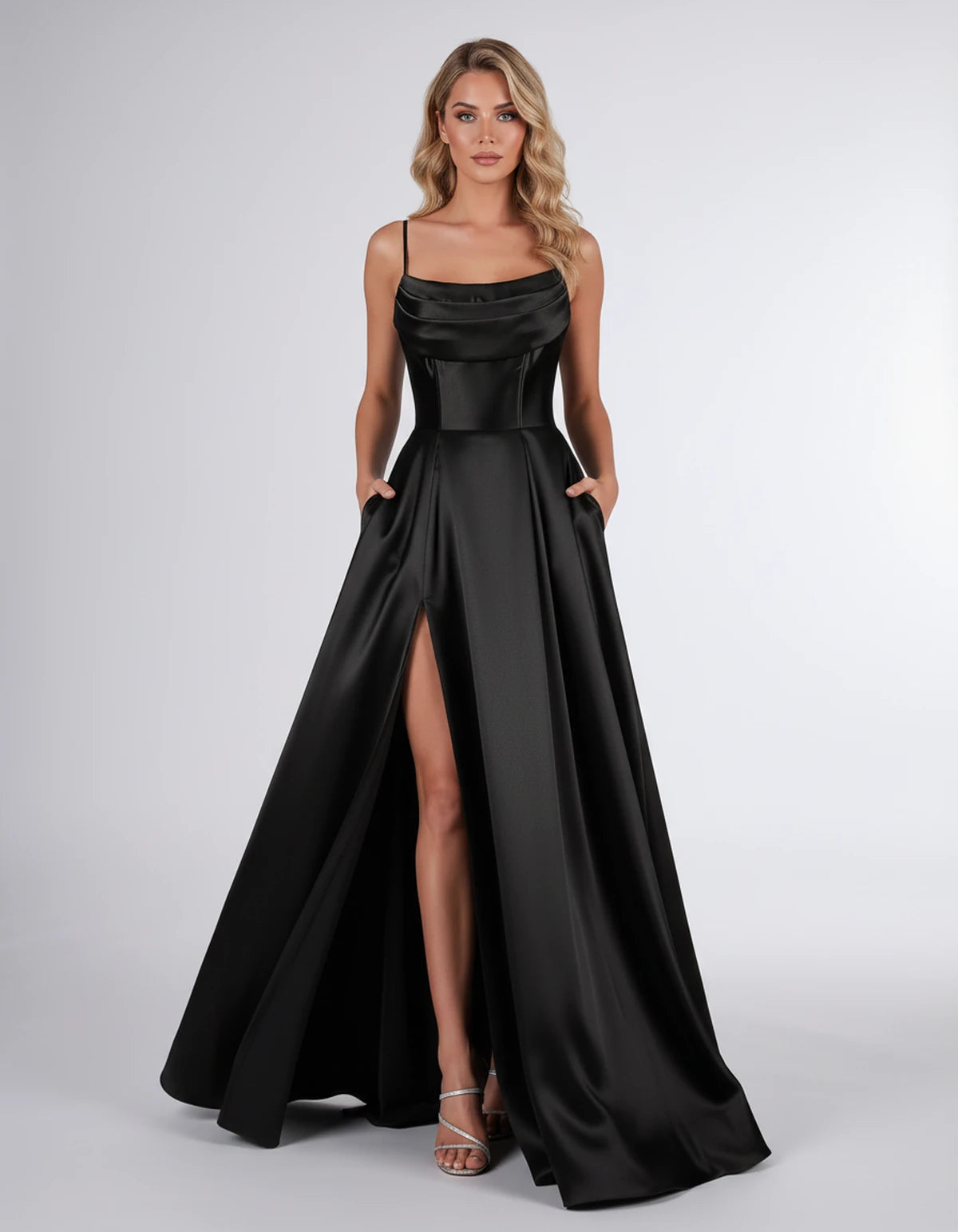 Florabel Maxi Dresses — Black | SKU: RB-26bf49-black-2,RB-26bf49-black-4,RB-26bf49-black-6,RB-26bf49-black-8,RB-26bf49-black-10,RB-26bf49-black-12,RB-26bf49-black-14,RB-26bf49-black-16,RB-26bf49-black-16W,RB-26bf49-black-18W,RB-26bf49-black-20W,RB-26bf49-black-22W