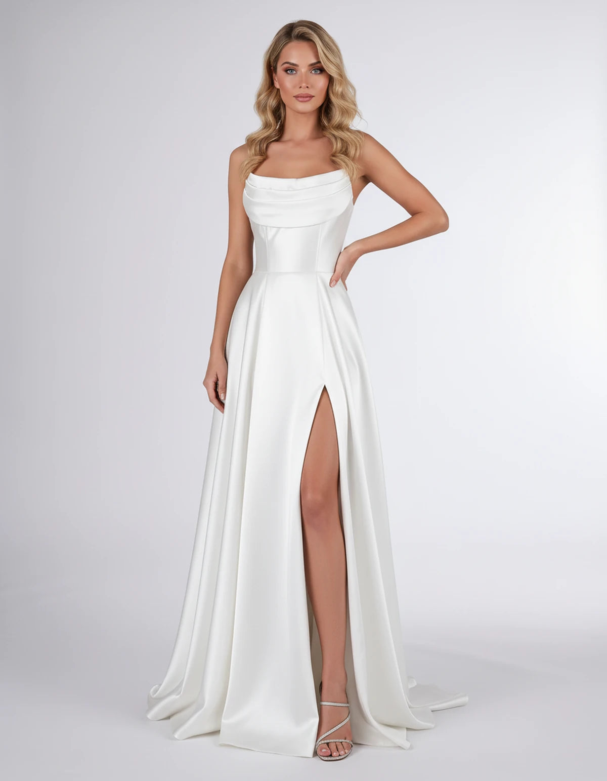 Florabel Maxi Dresses — White | SKU: RB-26bf49-white-2,RB-26bf49-white-4,RB-26bf49-white-6,RB-26bf49-white-8,RB-26bf49-white-10,RB-26bf49-white-12,RB-26bf49-white-14,RB-26bf49-white-16,RB-26bf49-white-16W,RB-26bf49-white-18W,RB-26bf49-white-20W,RB-26bf49-white-22W