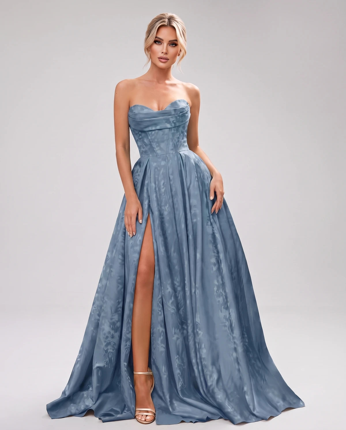 Florentia Maxi Dresses — Dusty Blue