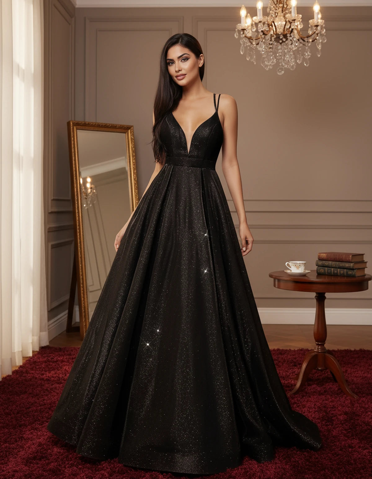 Floriane Maxi Dresses — black / CN / 14 | SKU: RB-e96564-blackcf7-2,RB-e96564-blackcf7-4,RB-e96564-blackcf7-6,RB-e96564-blackcf7-8,RB-e96564-blackcf7-10,RB-e96564-blackcf7-12,RB-e96564-blackcf7-14,RB-e96564-blackcf7-16,RB-e96564-blackcf7-16W,RB-e96564-blackcf7-18W,RB-e96564-blackcf7-20W,RB-e96564-blackcf7-22W
