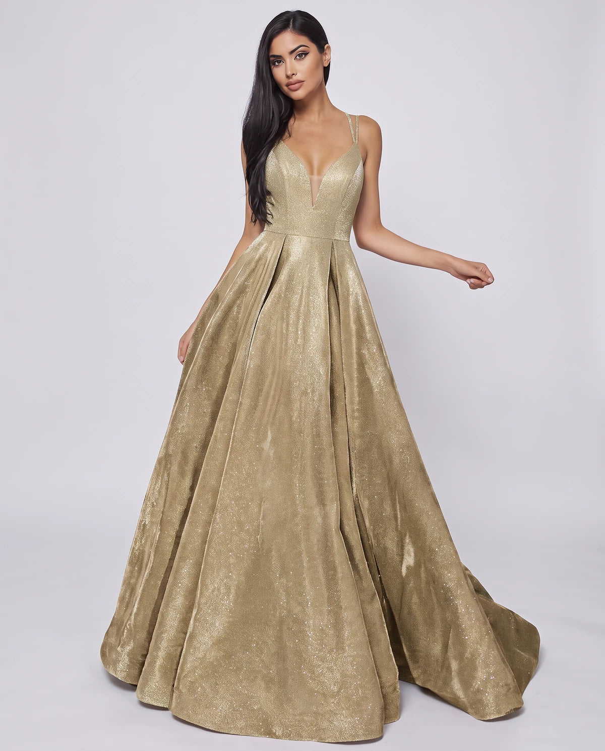 Floriane Maxi Dresses — Gold