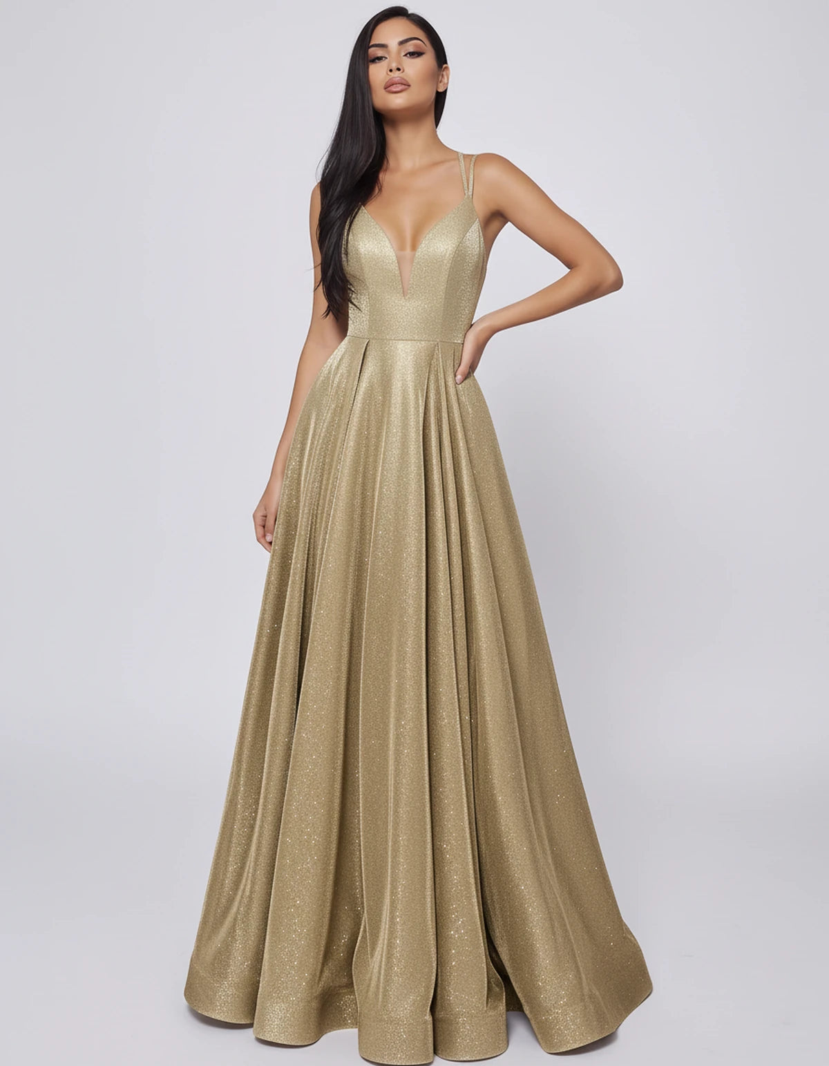 Floriane Maxi Dresses — Gold | SKU: RB-e96564-gold-2,RB-e96564-gold-4,RB-e96564-gold-6,RB-e96564-gold-8,RB-e96564-gold-10,RB-e96564-gold-12,RB-e96564-gold-14,RB-e96564-gold-16,RB-e96564-gold-16W,RB-e96564-gold-18W,RB-e96564-gold-20W,RB-e96564-gold-22W