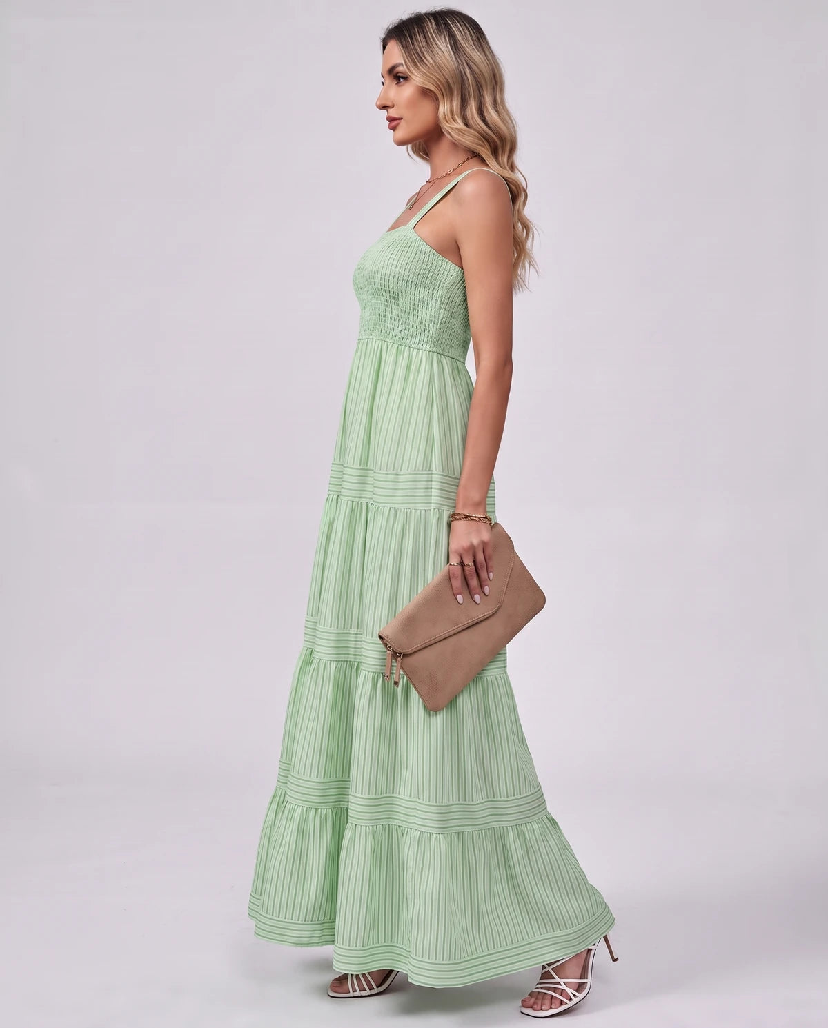 Fontaine Maxi Dresses — Green | SKU: RB-35896d-green-XS,RB-35896d-green-S,RB-35896d-green-M,RB-35896d-green-L,RB-35896d-green-XL