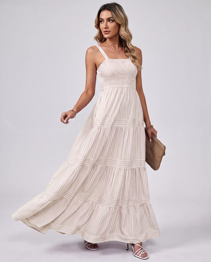 Fontaine Maxi Dresses — White | SKU: RB-35896d-white-XS,RB-35896d-white-S,RB-35896d-white-M,RB-35896d-white-L,RB-35896d-white-XL