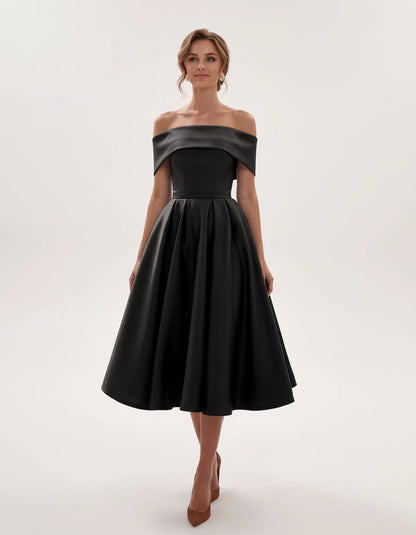 Freesia Midi Dresses — Black | SKU: RB-4767d9-black-2,RB-4767d9-black-4,RB-4767d9-black-6,RB-4767d9-black-8,RB-4767d9-black-10,RB-4767d9-black-12,RB-4767d9-black-14,RB-4767d9-black-16,RB-4767d9-black-16W,RB-4767d9-black-18W,RB-4767d9-black-20W,RB-4767d9-black-22W