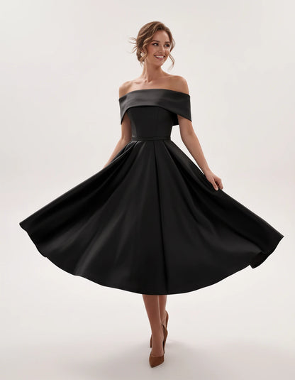 Freesia Midi Dresses — Black | SKU: RB-4767d9-black-2,RB-4767d9-black-4,RB-4767d9-black-6,RB-4767d9-black-8,RB-4767d9-black-10,RB-4767d9-black-12,RB-4767d9-black-14,RB-4767d9-black-16,RB-4767d9-black-16W,RB-4767d9-black-18W,RB-4767d9-black-20W,RB-4767d9-black-22W