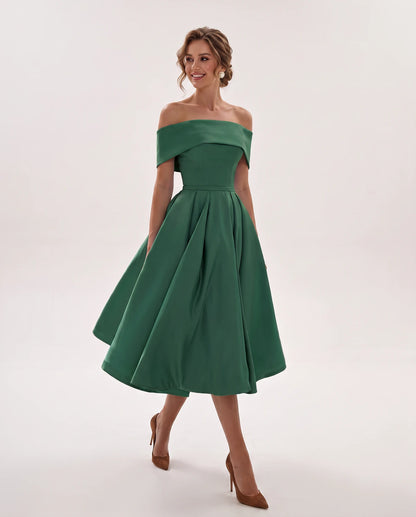 Freesia Midi Dresses — Green