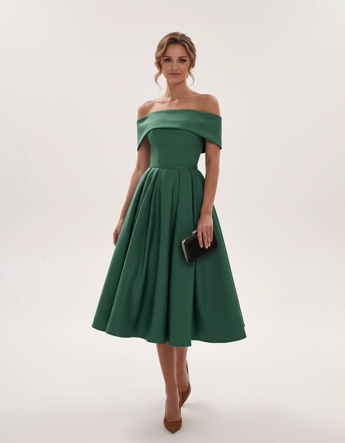 Freesia Midi Dresses — Green | SKU: RB-4767d9-green-2,RB-4767d9-green-4,RB-4767d9-green-6,RB-4767d9-green-8,RB-4767d9-green-10,RB-4767d9-green-12,RB-4767d9-green-14,RB-4767d9-green-16,RB-4767d9-green-16W,RB-4767d9-green-18W,RB-4767d9-green-20W,RB-4767d9-green-22W