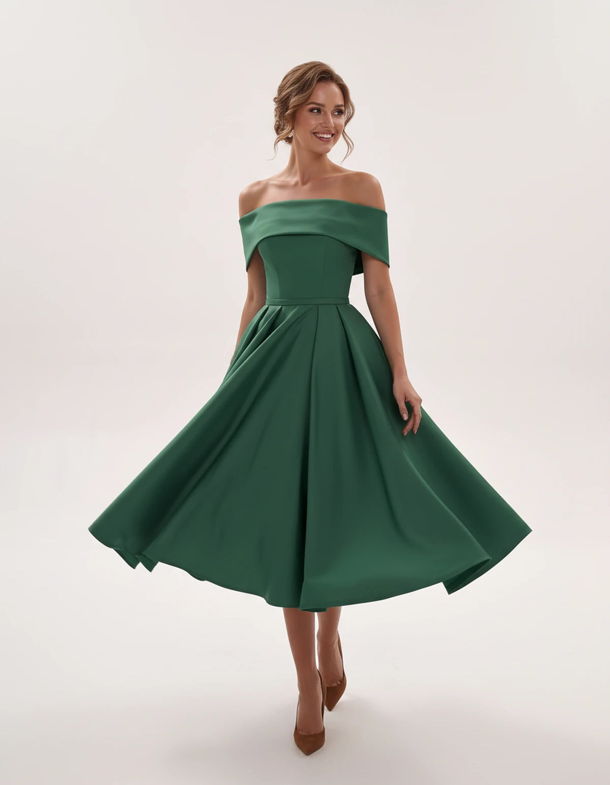 Freesia Midi Dresses — Green | SKU: RB-4767d9-green-2,RB-4767d9-green-4,RB-4767d9-green-6,RB-4767d9-green-8,RB-4767d9-green-10,RB-4767d9-green-12,RB-4767d9-green-14,RB-4767d9-green-16,RB-4767d9-green-16W,RB-4767d9-green-18W,RB-4767d9-green-20W,RB-4767d9-green-22W