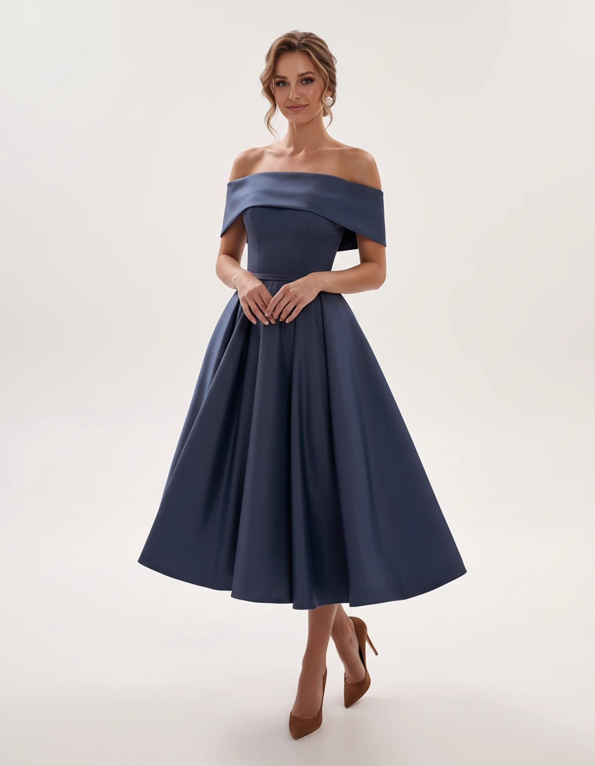 Freesia Midi Dresses — Navy Blue | SKU: RB-4767d9-navyblue-2,RB-4767d9-navyblue-4,RB-4767d9-navyblue-6,RB-4767d9-navyblue-8,RB-4767d9-navyblue-10,RB-4767d9-navyblue-12,RB-4767d9-navyblue-14,RB-4767d9-navyblue-16,RB-4767d9-navyblue-16W,RB-4767d9-navyblue-18W,RB-4767d9-navyblue-20W,RB-4767d9-navyblue-22W