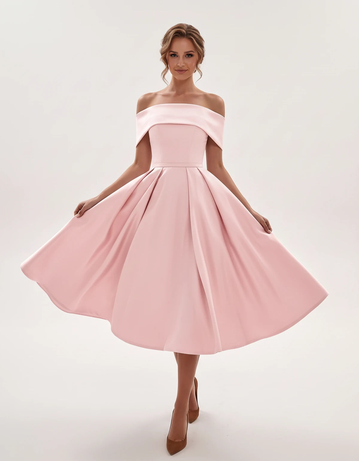 Freesia Midi Dresses — Pink | SKU: RB-4767d9-pink-2,RB-4767d9-pink-4,RB-4767d9-pink-6,RB-4767d9-pink-8,RB-4767d9-pink-10,RB-4767d9-pink-12,RB-4767d9-pink-14,RB-4767d9-pink-16,RB-4767d9-pink-16W,RB-4767d9-pink-18W,RB-4767d9-pink-20W,RB-4767d9-pink-22W