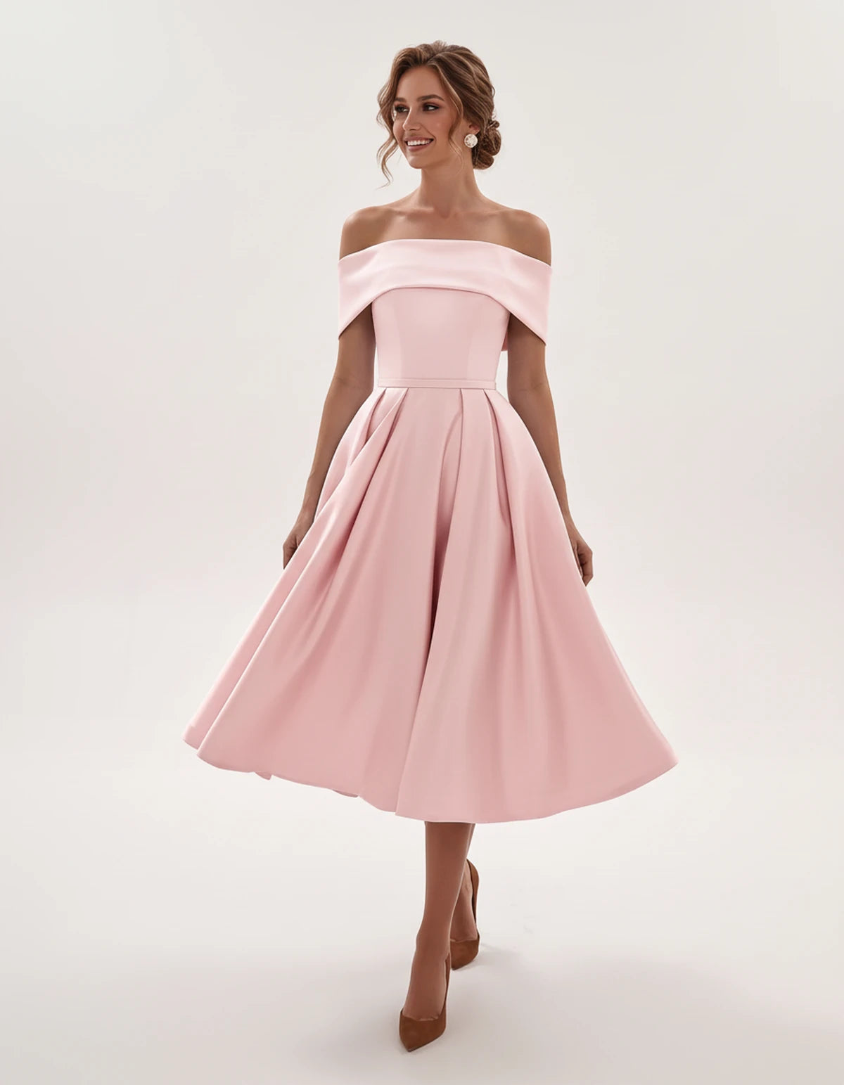 Freesia Midi Dresses — Pink | SKU: RB-4767d9-pink-2,RB-4767d9-pink-4,RB-4767d9-pink-6,RB-4767d9-pink-8,RB-4767d9-pink-10,RB-4767d9-pink-12,RB-4767d9-pink-14,RB-4767d9-pink-16,RB-4767d9-pink-16W,RB-4767d9-pink-18W,RB-4767d9-pink-20W,RB-4767d9-pink-22W
