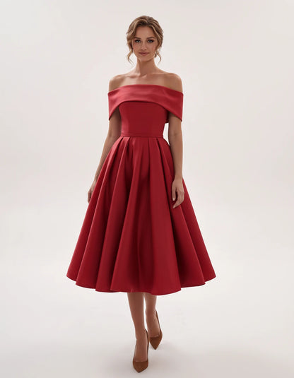 Freesia Midi Dresses — Red | SKU: RB-4767d9-red-2,RB-4767d9-red-4,RB-4767d9-red-6,RB-4767d9-red-8,RB-4767d9-red-10,RB-4767d9-red-12,RB-4767d9-red-14,RB-4767d9-red-16,RB-4767d9-red-16W,RB-4767d9-red-18W,RB-4767d9-red-20W,RB-4767d9-red-22W