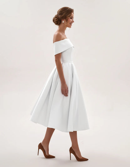 Freesia Midi Dresses — White | SKU: RB-4767d9-white-2,RB-4767d9-white-4,RB-4767d9-white-6,RB-4767d9-white-8,RB-4767d9-white-10,RB-4767d9-white-12,RB-4767d9-white-14,RB-4767d9-white-16,RB-4767d9-white-16W,RB-4767d9-white-18W,RB-4767d9-white-20W,RB-4767d9-white-22W