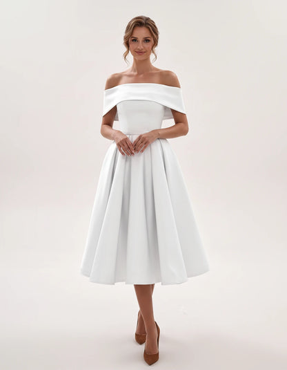 Freesia Midi Dresses — White | SKU: RB-4767d9-white-2,RB-4767d9-white-4,RB-4767d9-white-6,RB-4767d9-white-8,RB-4767d9-white-10,RB-4767d9-white-12,RB-4767d9-white-14,RB-4767d9-white-16,RB-4767d9-white-16W,RB-4767d9-white-18W,RB-4767d9-white-20W,RB-4767d9-white-22W